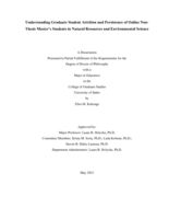 Understanding Graduate Student Attrition and Persistence of Online Non-Thesis Master’s Students in Natural Resources and Environmental Science