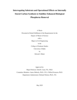 Interrogating Substrate and Operational Effects on Internally Stored Carbon Synthesis to Stabilize Enhanced Biological Phosphorus Removal