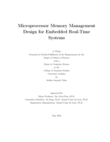 Microprocessor Memory Management Design for Embedded Real-Time Systems