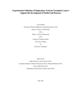 Experimental Validation of Single-phase Natural Circulation Loop to Support the Development of Molten Salt Reactors