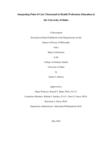 Integrating Point of Care Ultrasound in Health Professions Education at the University of Idaho