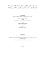 Estimation of Vertical Evolutionary History in the Face of Widespread Horizontal Transmission of Genetic Material