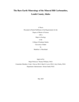 Rare Earth Mineralization of the Mineral Hill Carbonatites, Lemhi County, Idaho