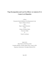 Wage Decomposition and Local Tax Effects: An Analysis of U.S. County-Level Disparities