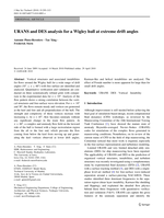 URANS and DES analysis for a Wigley hull at extreme drift angles
