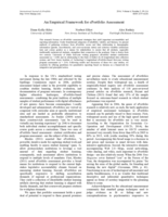 An Empirical Framework for ePortfolio Assessment