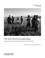 2007 Small Grain and Grain Legume Report: Northern Idaho Small Grain and Grain Legume Research and Extension Program
