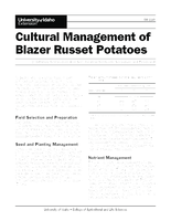 Cultural Management of Blazer Russet Potatoes