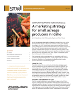 Community-Supported Agriculture: A Marketing Strategy for Small Acreage Producers in Idaho