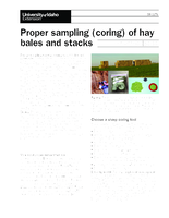 Proper Sampling (Coring) of Hay Bales and Stacks