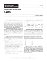 Northern Idaho Fertilizer Guide: Oats