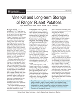 Vine Kill and Long-term Storage of Ranger Russet Potatoes