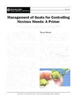 Management of Goats for Controlling Noxious Weeds: A Primer