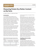 Measuring Potato Dry Matter Content on the Farm