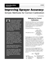 Improving Sprayer Accuracy: Simple Methods for Correct Calibration