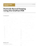 Pesticide Record Keeping Using the OnePlan PAR