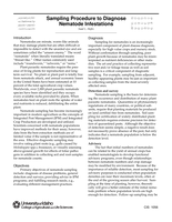 Sampling Procedure to Diagnose Nematode Infestations