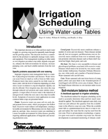 Irrigation Scheduling Using Water-Use Tables