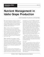 Nutrient Management in Idaho Grape Production