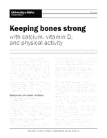 Keeping Bones Strong with Calcium, Vitamin D, and Physical Activity
