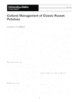 Cultural Management of Classic Russet Potatoes