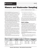 Manure and Wastewater Sampling