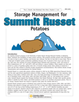 Storage Management for Summit Russet Potatoes