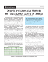 Organic and Alternative Methods for Potato Sprout Control in Storage
