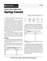 Northern Idaho Fertilizer Guide: Spring Canola