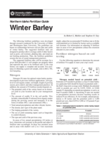Northern Idaho Fertilizer Guide: Winter Barley