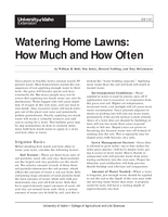 Watering Home Lawns: How Much and How Often