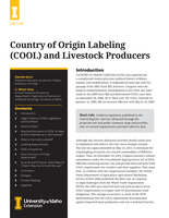 Country of Origin Labeling and Livestock Producers