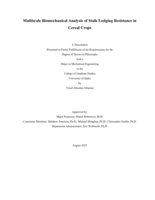 Multiscale Biomechanical Analysis of Stalk Lodging Resistance in Cereal Crops
