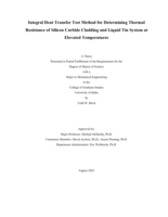 Integral Heat Transfer Test Method for Determining Thermal Resistance of Silicon Carbide Cladding and Liquid Tin System at Elevated Temperatures