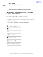 "Who Cares?": Young Adolescents' Perceived Barriers to Civic Action