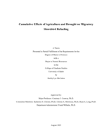 Cumulative Effects of Agriculture and Drought on Migratory Shorebird Refueling
