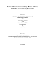 Human Disturbance Reshapes Large Mammal Behavior, Habitat Use, and Community Composition in British Columbia