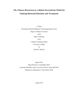 The Tobacco Hornworm as a Robust Invertebrate Model for Studying Bacterial Infections and Treatments