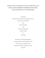 STUDIES ON THE VISUAL AND CHEMICAL ECOLOGY, AND THE EFFICACY OF A SPECIALIST INSECT HERBIVORE CONSIDERED FOR THE BIOLOGICAL CONTROL OF AN ALIEN INVASIVEPLANT IN NORTH AMERICA