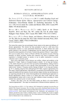 Roman Spolia, Appropriation and Cultural Memory: The Classical Review, Vol. 75, Issue 2 (October 2025), pp. 358-366