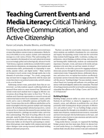 Teaching Current Events and Media Literacy: Critical Thinking, Effective Communication, and Active Citizenship