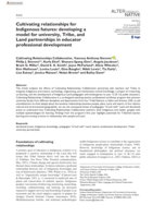Cultivating relationships for Indigenous futures: developing a model for university, Tribe, and Land partnerships in educator professional development