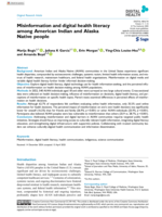 Misinformation and digital health literacy among American Indian and Alaska Native people