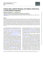 Linking sleep, political ideology, and religious observance: a multi-national comparison