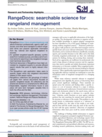 RangeDocs: searchable science for rangeland management