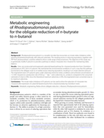 Metabolic engineering of Rhodopseudomonas palustris for the obligate reduction of n-butyrate to n-butanol