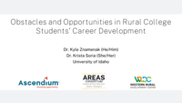 Obstacles and Opportunities in Rural College Students' Career Development
