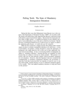 Pulling Teeth: The State of Mandatory Immigration Detention
