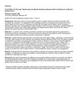 Abstract From Patient to Provider: Synthesizing the Mental Healthcare System within the Epicenter of Mental Health Crises