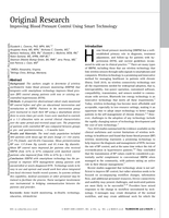 Improving Blood Pressure Control Using Smart Technology